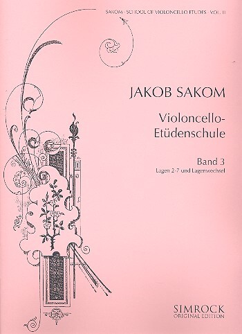 Cover: 9790221101327 | Violoncello-Etüden-Schule | Heft 3 | Jakob Sakom | Broschüre | Buch