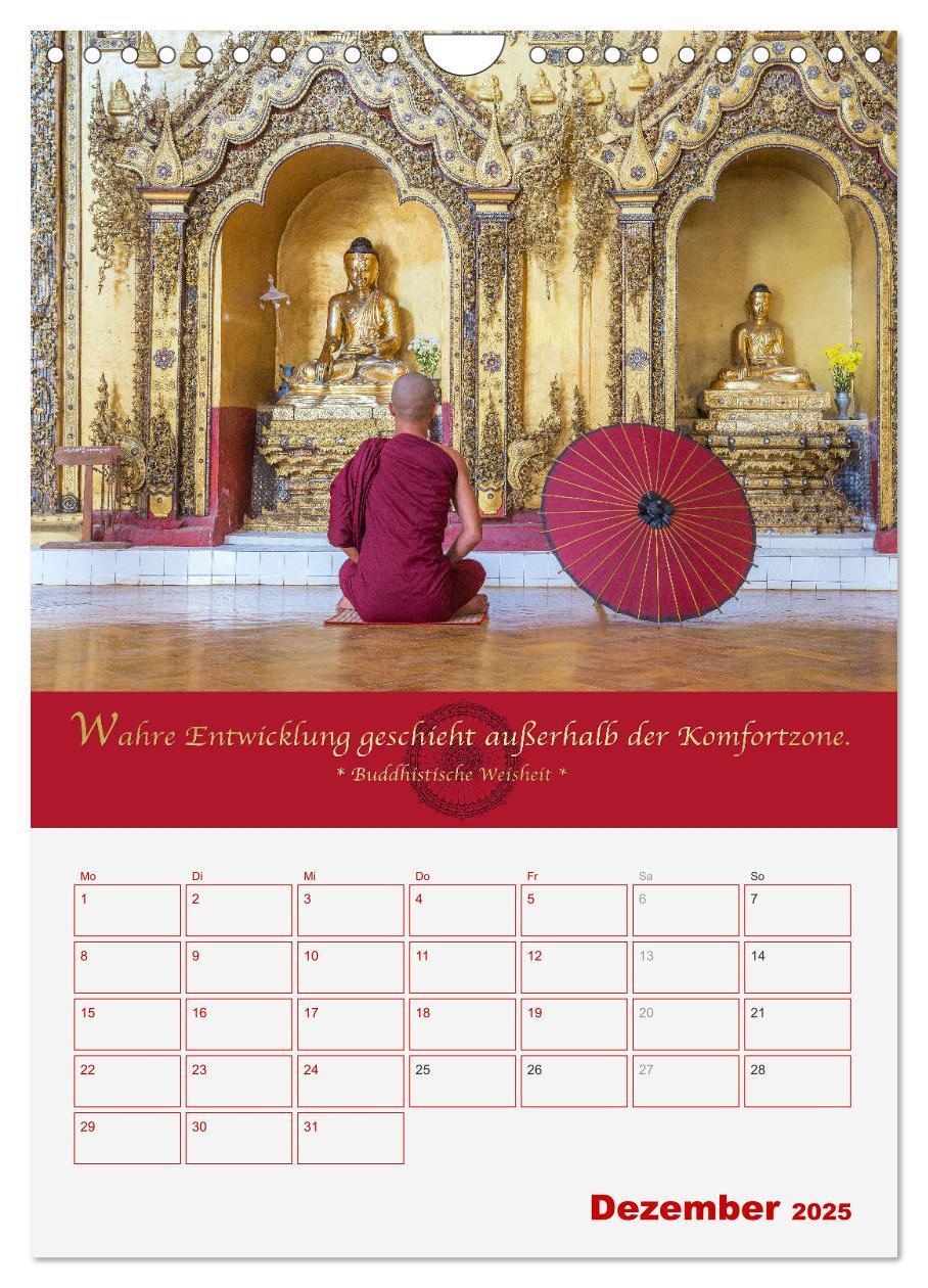 Bild: 9783435927784 | Buddhistische Weisheiten - DER ROTE SCHIRM (Wandkalender 2025 DIN...