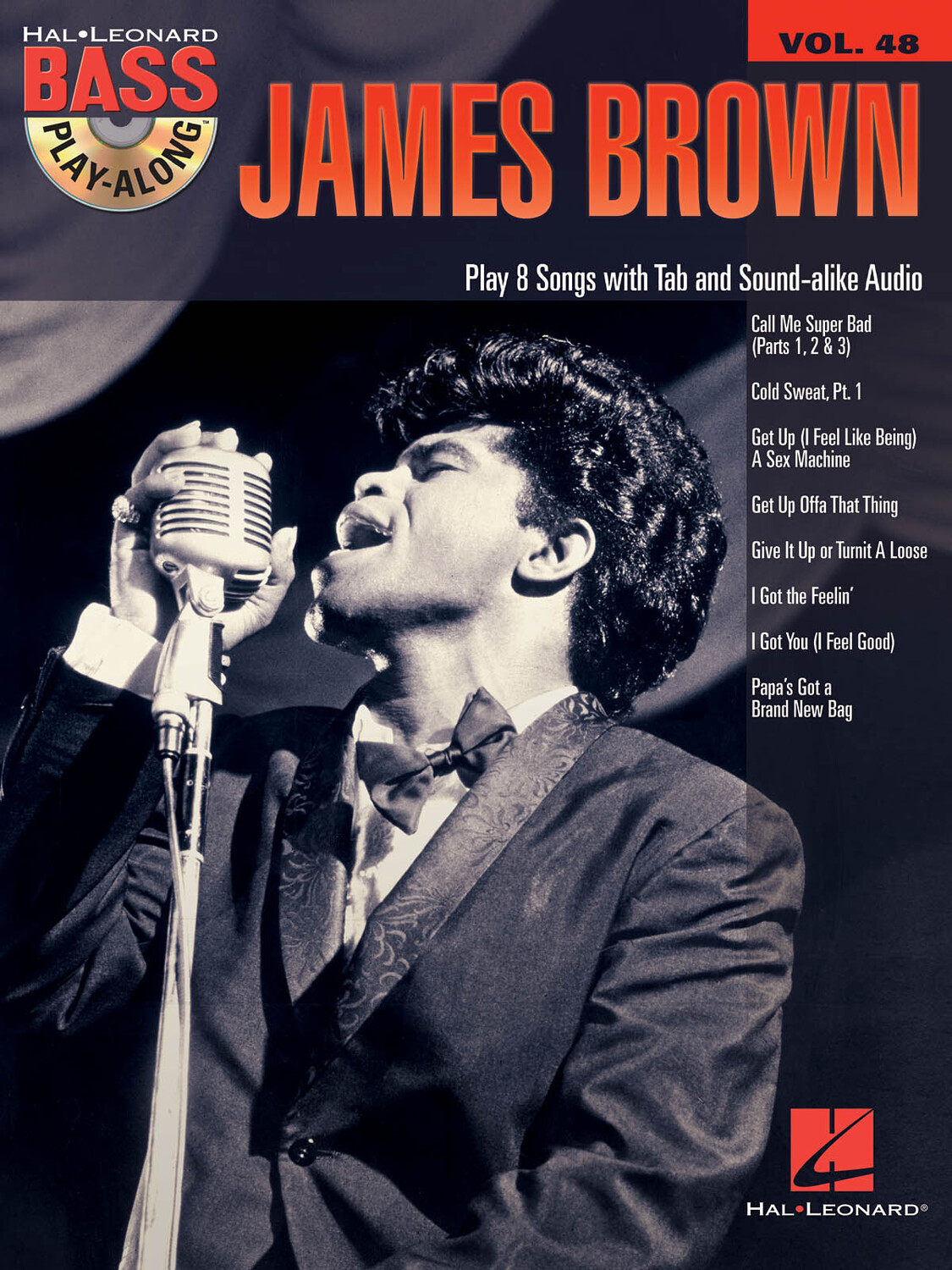 Cover: 884088887810 | James Brown | Hal Leonard bass play-along series vol 48 | Buch + CD