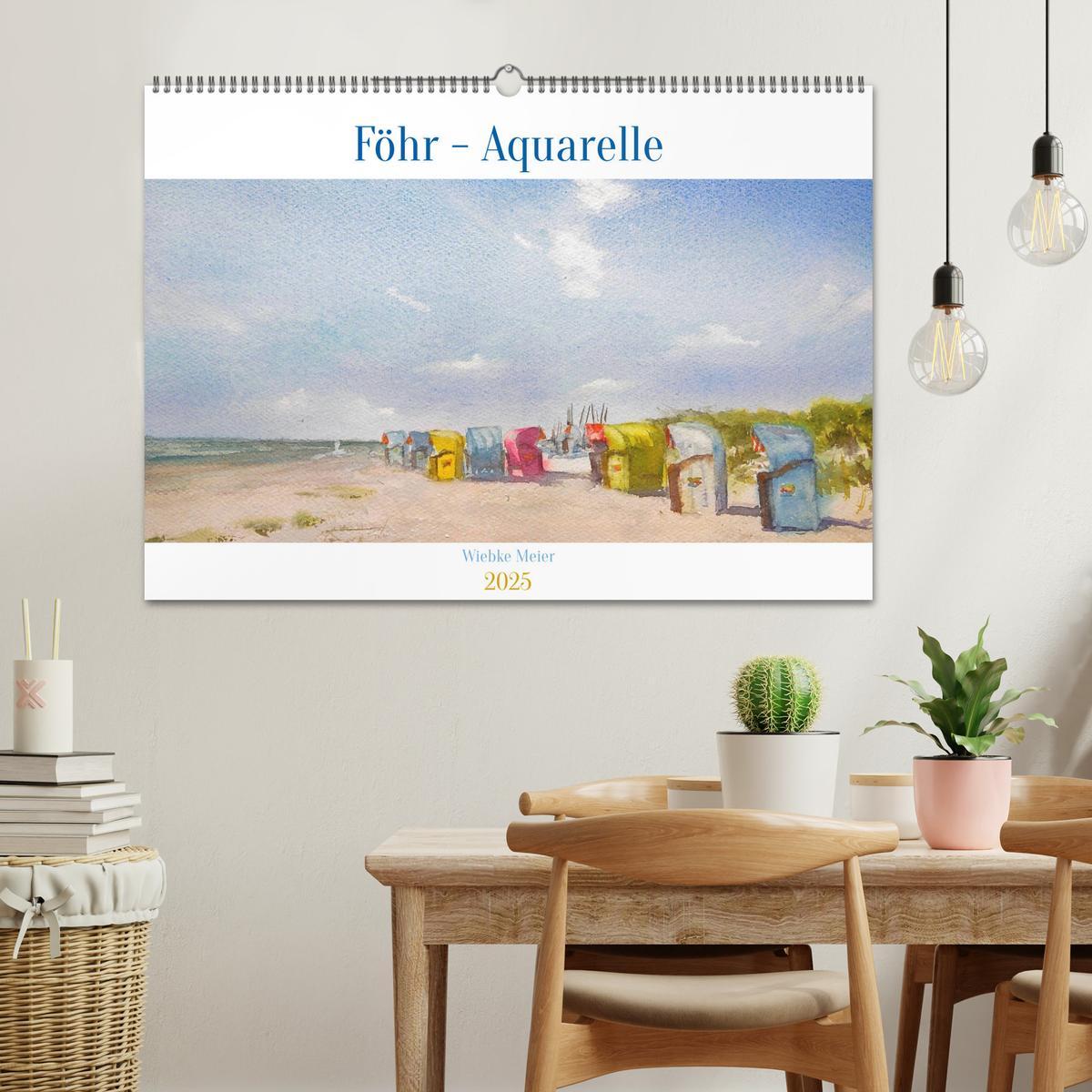 Bild: 9783457146743 | Föhr - Aquarelle (Wandkalender 2025 DIN A2 quer), CALVENDO...