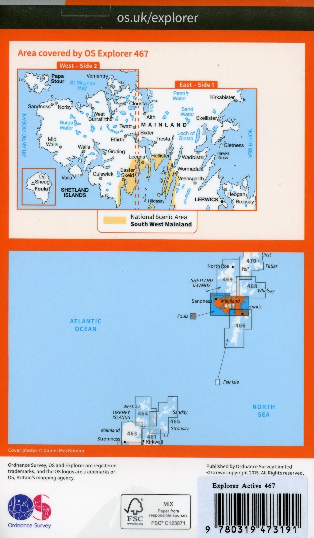 Bild: 9780319473191 | Shetland - Mainland Central | Ordnance Survey | (Land-)Karte | 2015