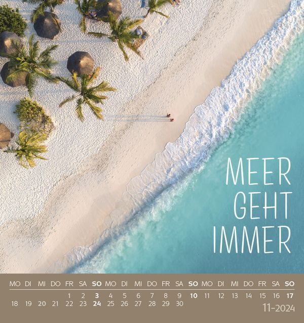 Bild: 9783731873266 | Urlaubsreif 2024 | aufstellbarer Postkartenkalender | Korsch Verlag