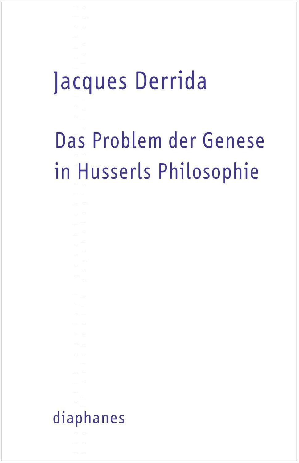 Cover: 9783037342053 | Das Problem der Genese in Husserls Philosophie | TransPositionen