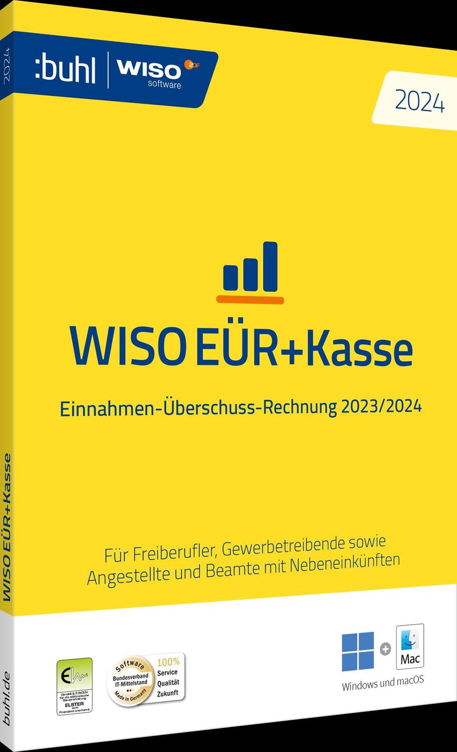 Cover: 4011282005481 | WISO EÜR+Kasse 2024 | DVD-ROM | WISO Software | 320 S. | Deutsch