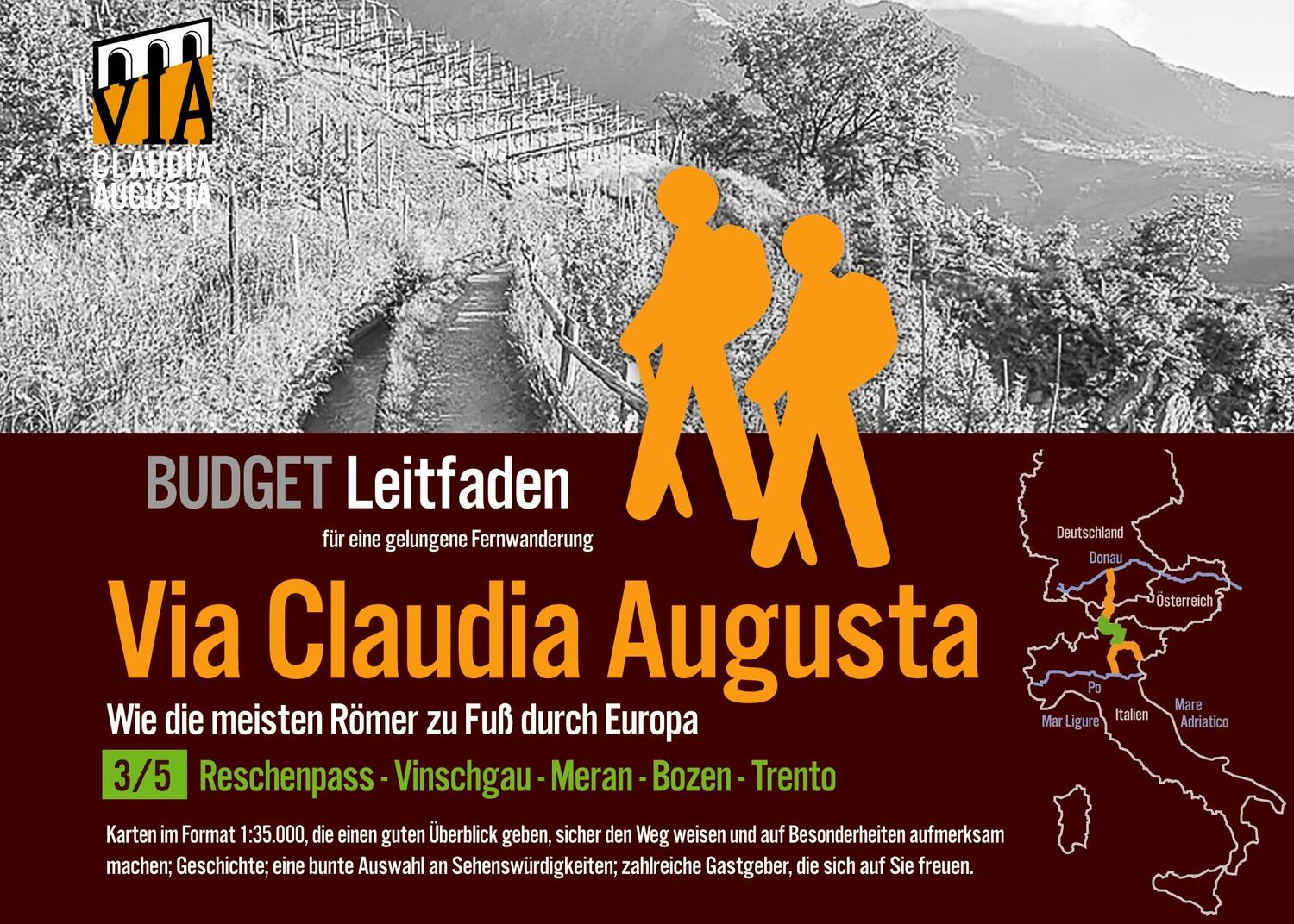 Cover: 9783751966832 | Fern-Wander-Route Via Claudia Augusta 3/5 Reschenpass-Trento Budget