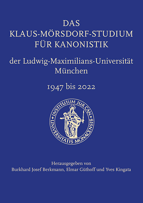 Cover: 9783830681618 | Das Klaus-Mörsdorf-Studium für Kanonistik der...