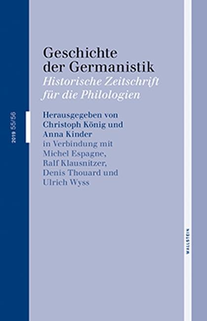 Cover: 9783835335004 | Geschichte der Germanistik | Geschichte der Germanistik 55/56 2019