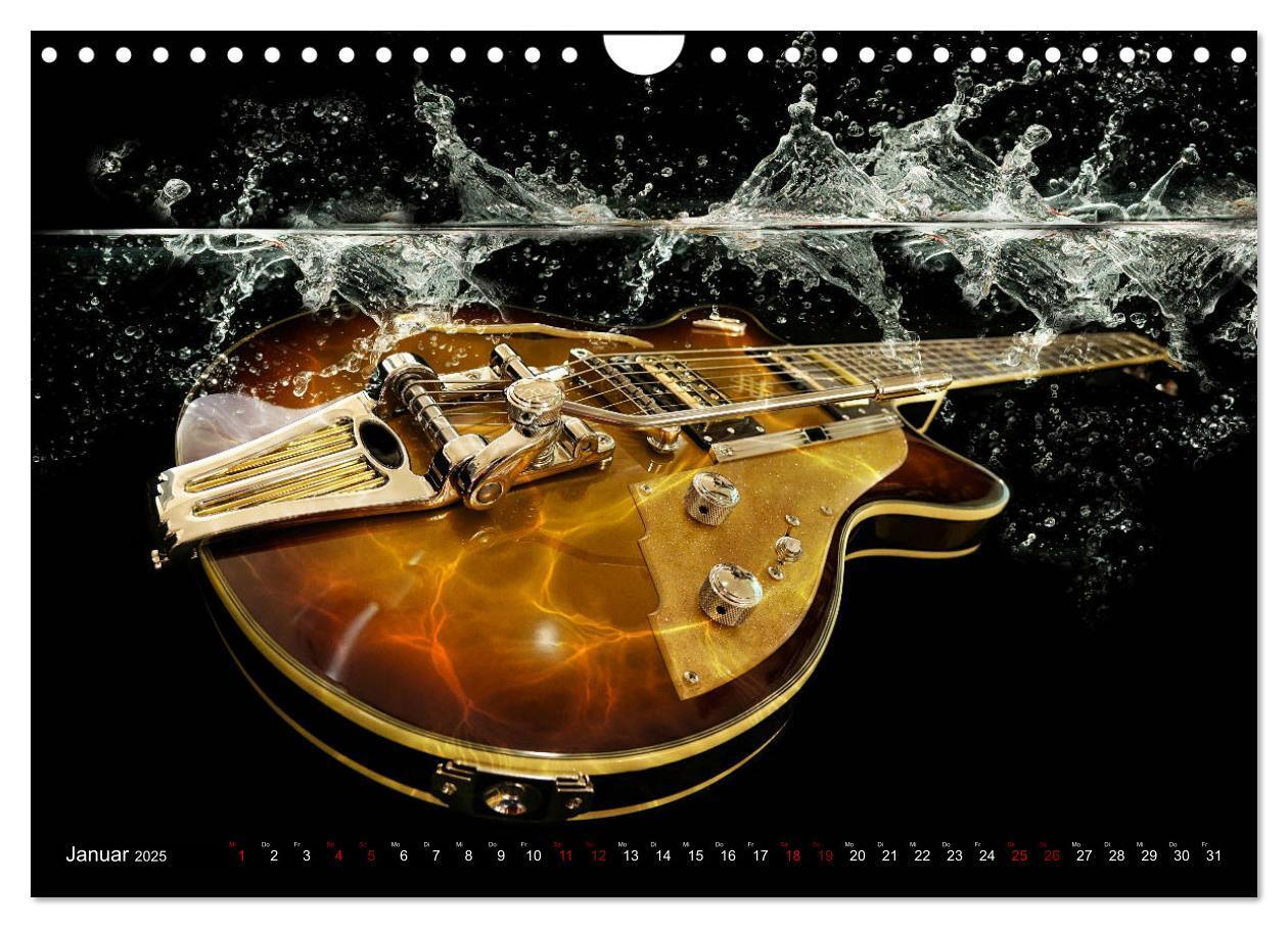 Bild: 9783435105700 | Gitarren im Wasser (Wandkalender 2025 DIN A4 quer), CALVENDO...