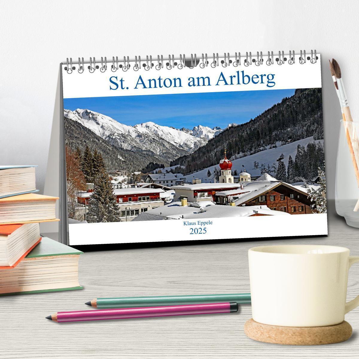 Bild: 9783435159178 | St. Anton am Arlberg (Tischkalender 2025 DIN A5 quer), CALVENDO...