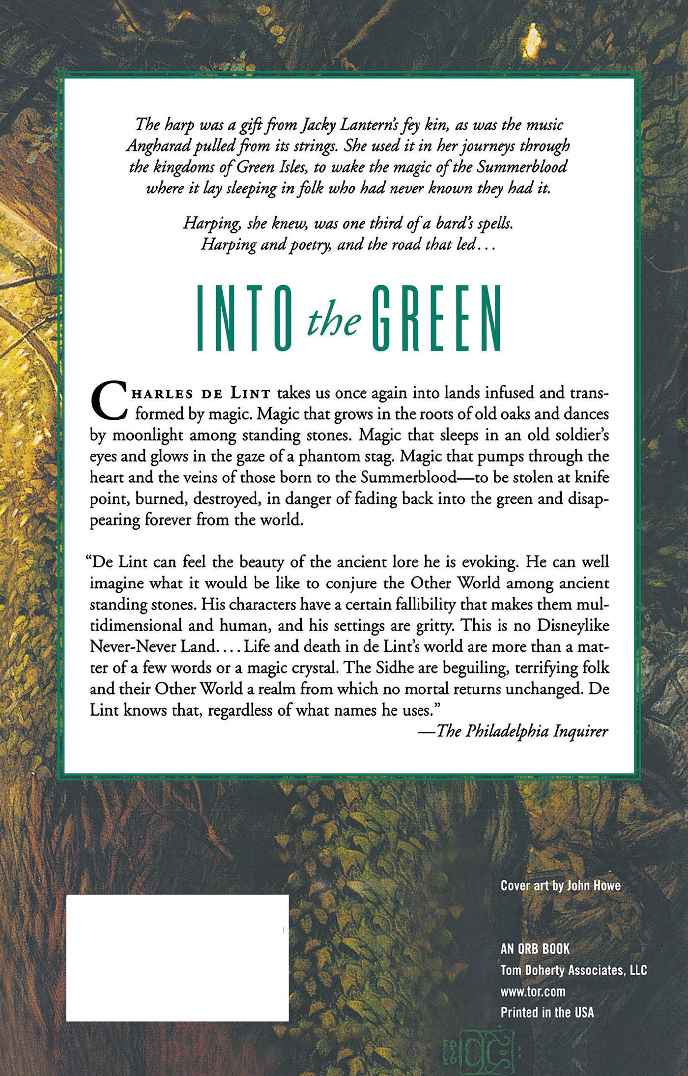 Rückseite: 9780765300225 | Into the Green | Charles De Lint | Taschenbuch | Englisch | 2001