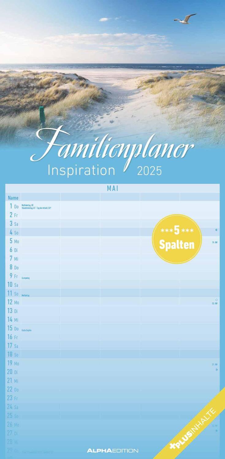 Cover: 4251732341220 | Familienplaner Inspiration 2025 - Familien-Timer 22x45 cm - mit...