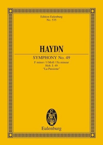 Cover: 9790200204575 | Symphony No. 49 In F Minor Hob. I | Franz Joseph Haydn | 1985