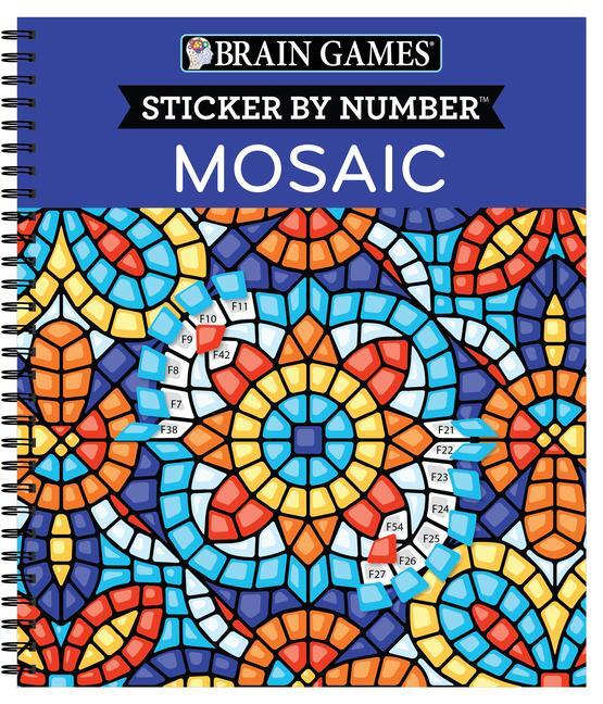 Cover: 9781645587347 | Brain Games - Sticker by Number: Mosaic (20 Complex Images to Sticker)