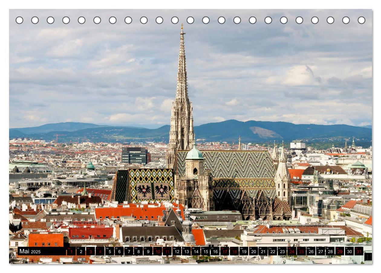 Bild: 9783435455690 | WIEN von oben (Tischkalender 2025 DIN A5 quer), CALVENDO...