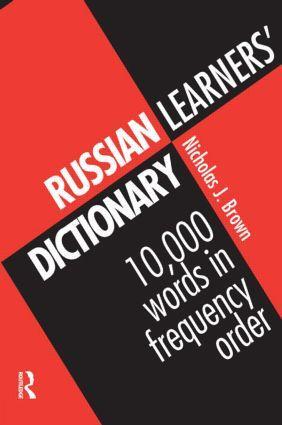 Cover: 9780415137928 | Russian Learners' Dictionary | 10,000 Russian Words in Frequency Order