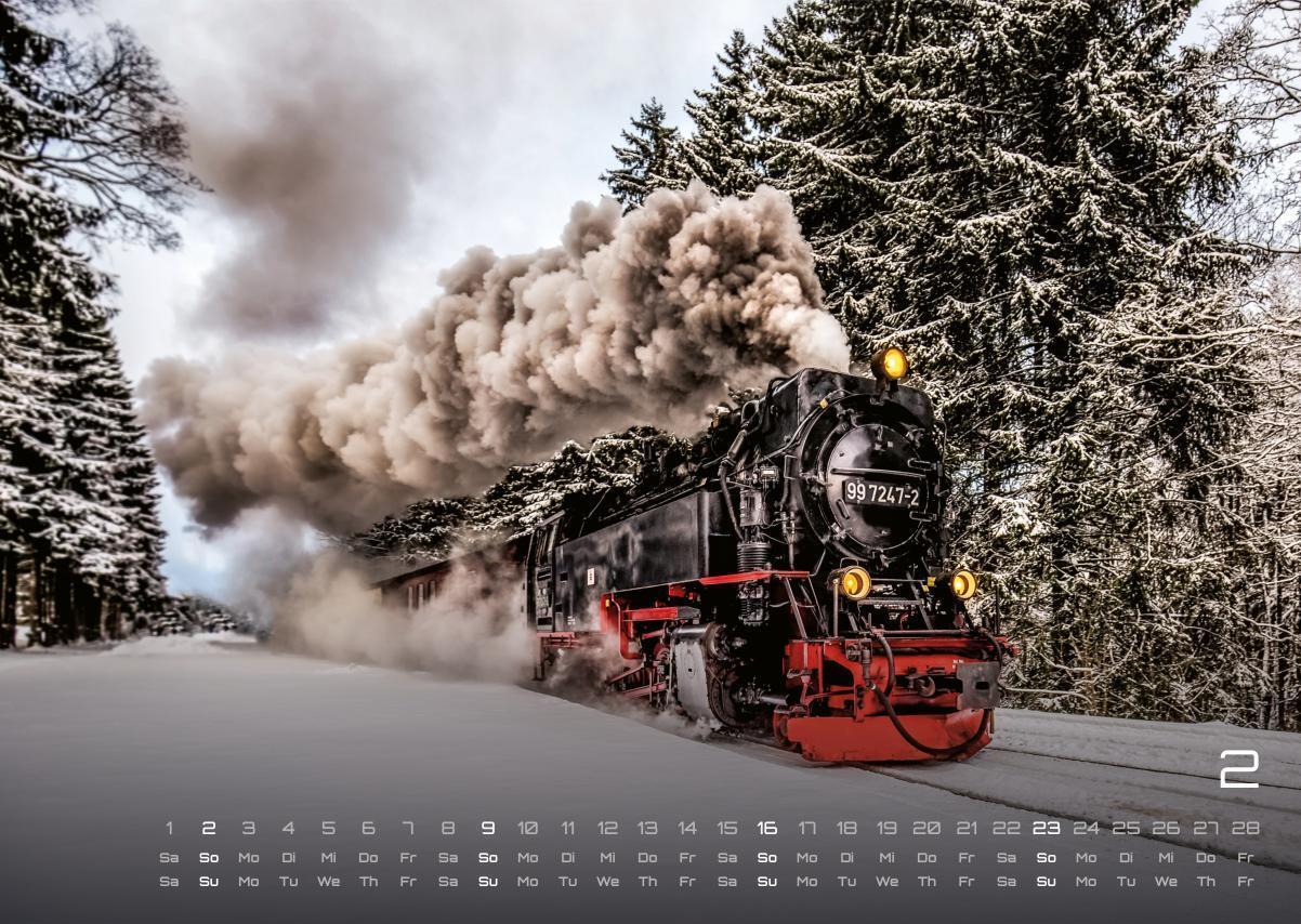 Bild: 9783986734503 | Eisenbahn - faszinierende Bahnwelt - 2025 - Kalender DIN A3 | de