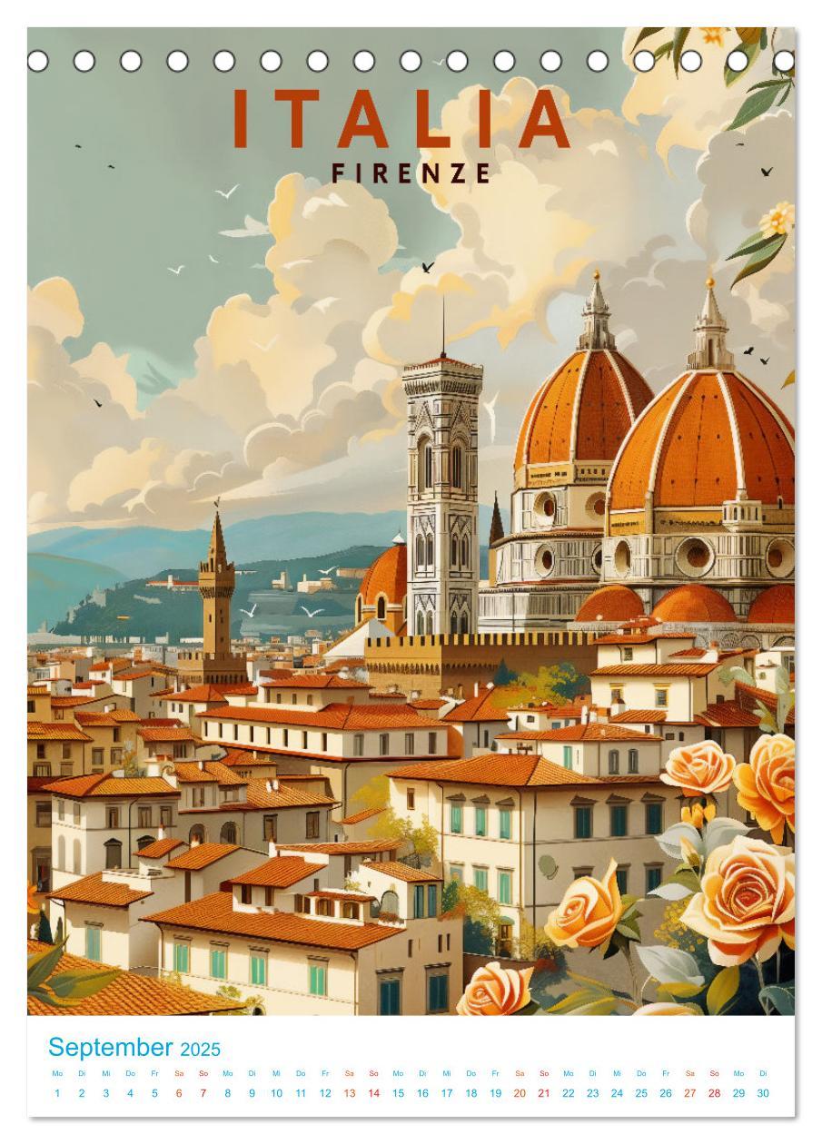 Bild: 9783457130339 | Italien - Old School Poster Style (Tischkalender 2025 DIN A5 hoch),...