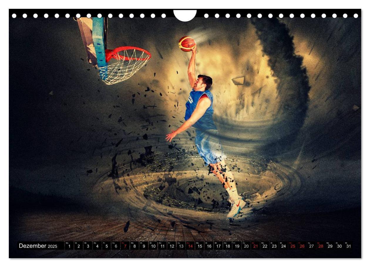 Bild: 9783435616558 | Basketball Fantasiewelten (Wandkalender 2025 DIN A4 quer), CALVENDO...