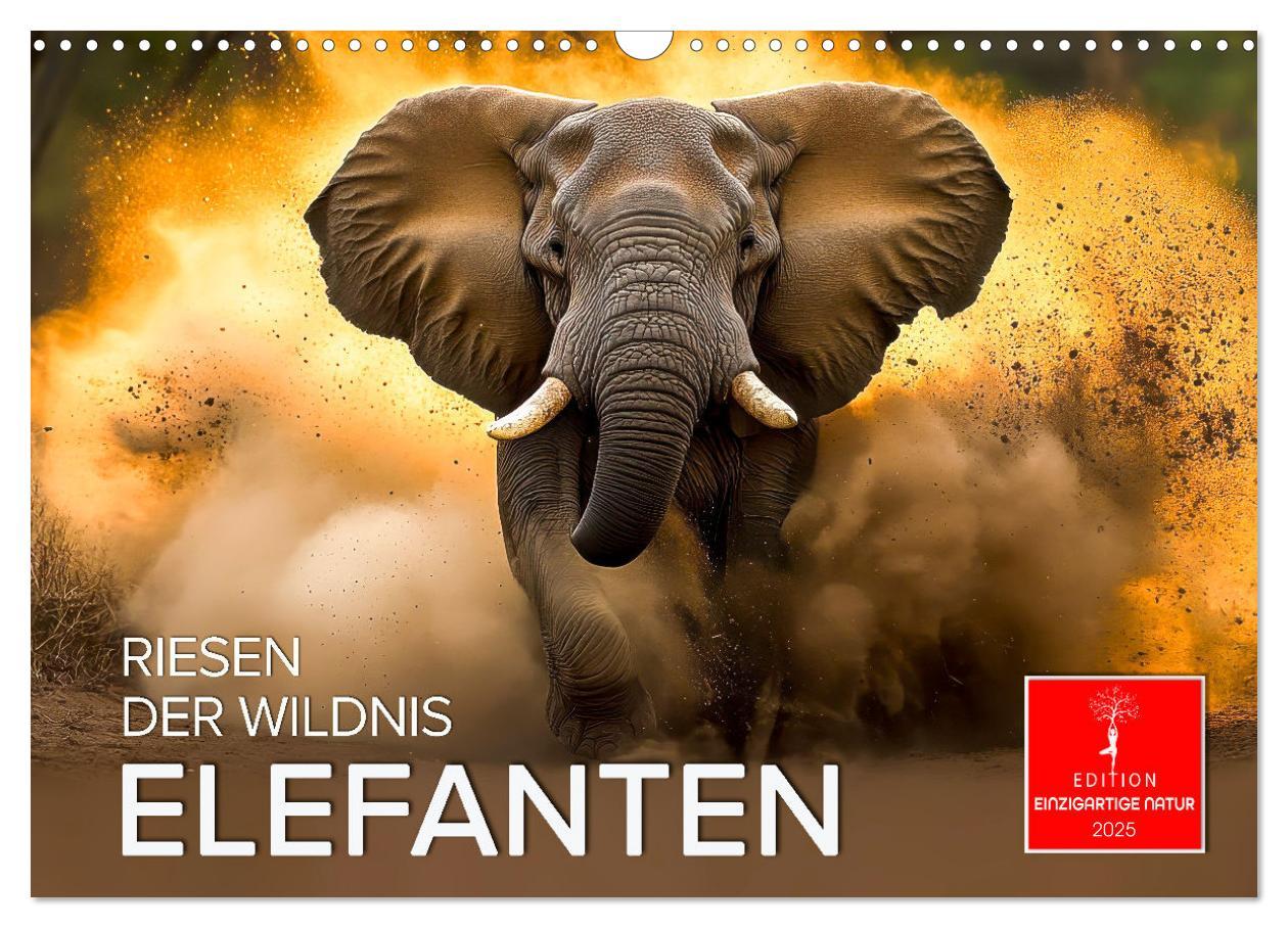 Cover: 9783457240472 | Elefanten - Riesen der Wildnis (Wandkalender 2025 DIN A3 quer),...