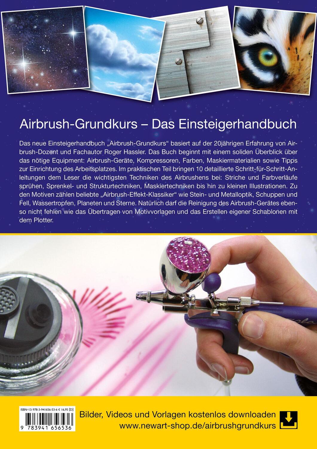 Rückseite: 9783941656536 | Airbrush-Grundkurs | Das Einsteigerhandbuch | Roger Hassler | Buch