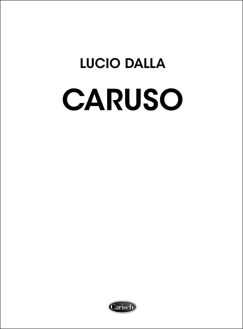 Cover: 9788872075296 | Lucio Dalla: Caruso | LUCIO CARUSO | Taschenbuch | Buch