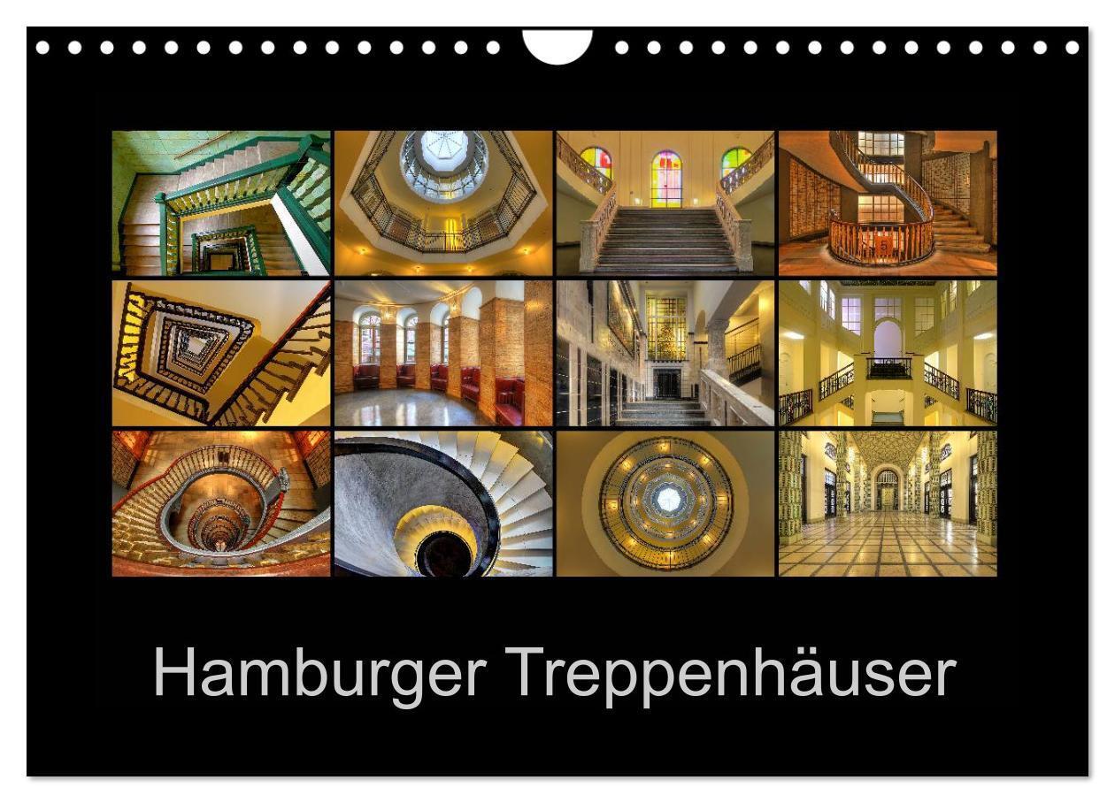 Cover: 9783383549946 | Hamburger Treppenhäuser (Wandkalender 2024 DIN A4 quer), CALVENDO...