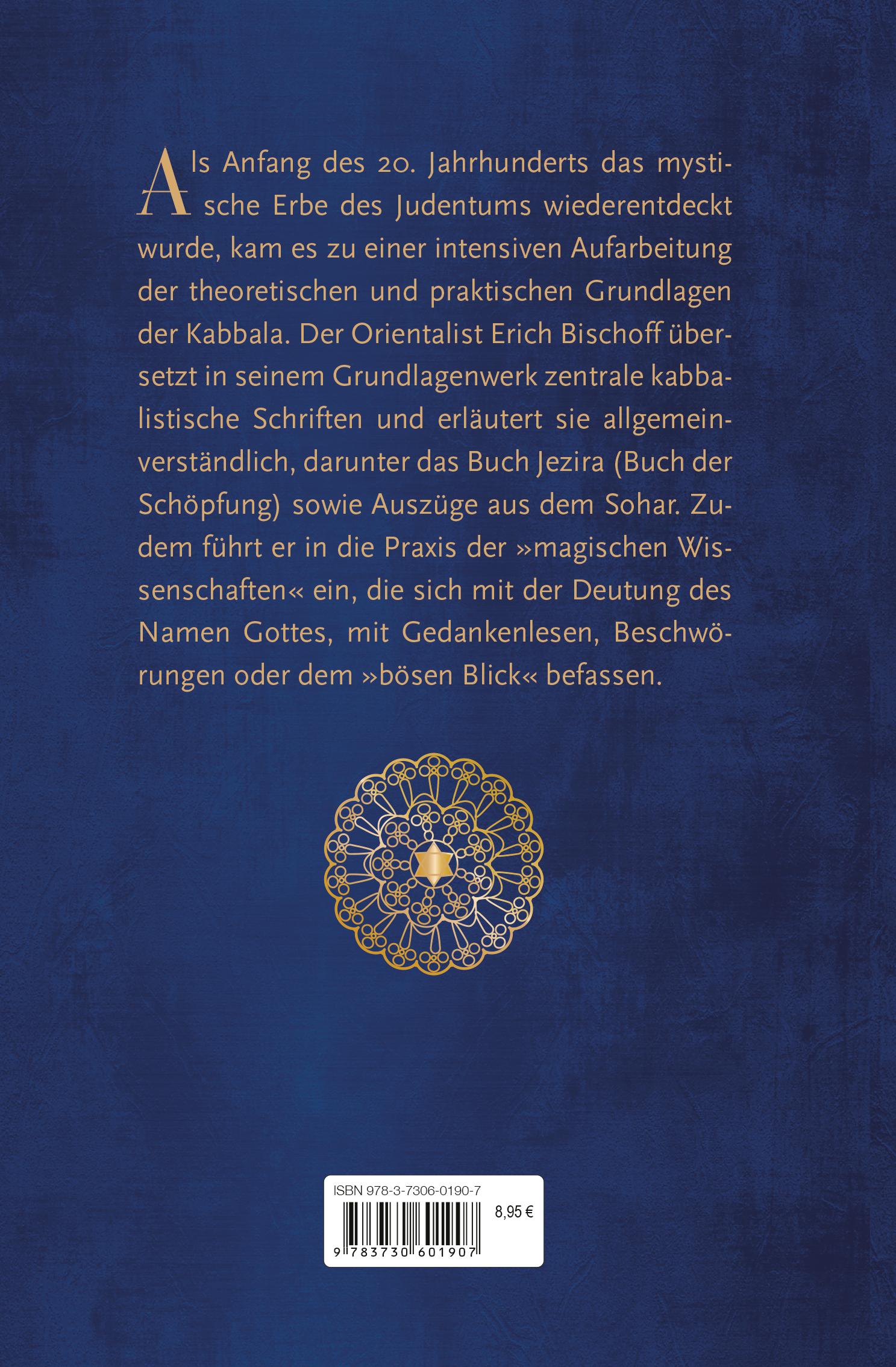 Bild: 9783730601907 | Die Kabbala | Erich Bischoff | Buch | 448 S. | Deutsch | 2014