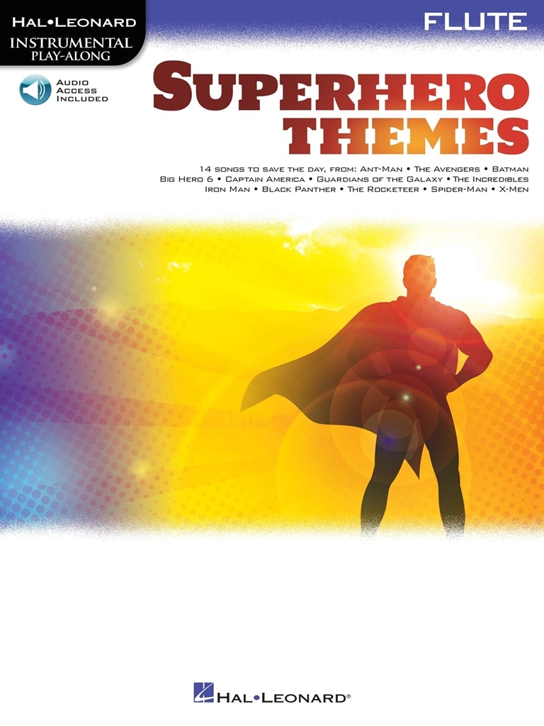 Cover: 840126955187 | Superhero Themes Instrumental Play-Along for Flute | Hal Leonard