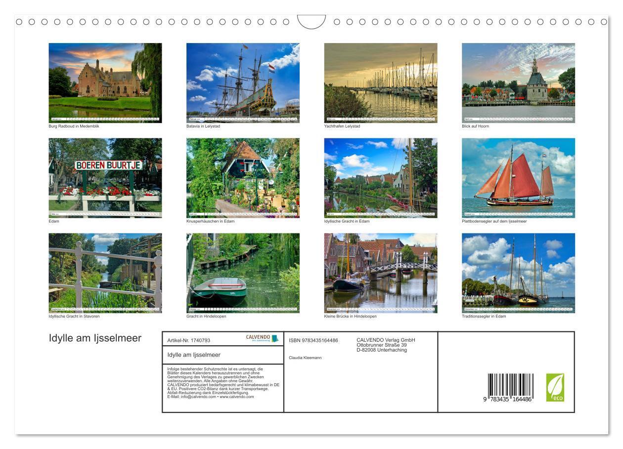 Bild: 9783435164486 | Idylle am Ijsselmeer (Wandkalender 2025 DIN A3 quer), CALVENDO...