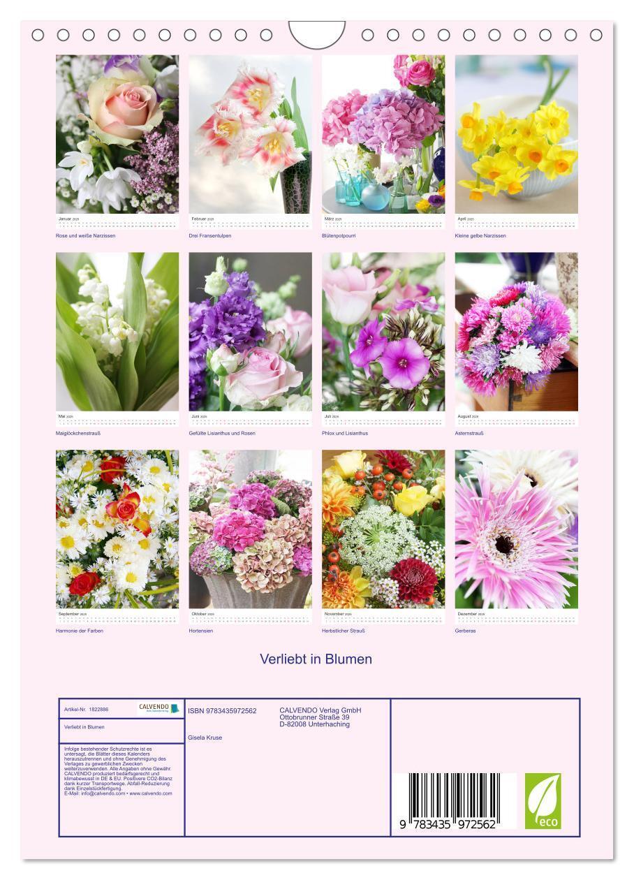 Bild: 9783435972562 | Verliebt in Blumen (Wandkalender 2025 DIN A4 hoch), CALVENDO...