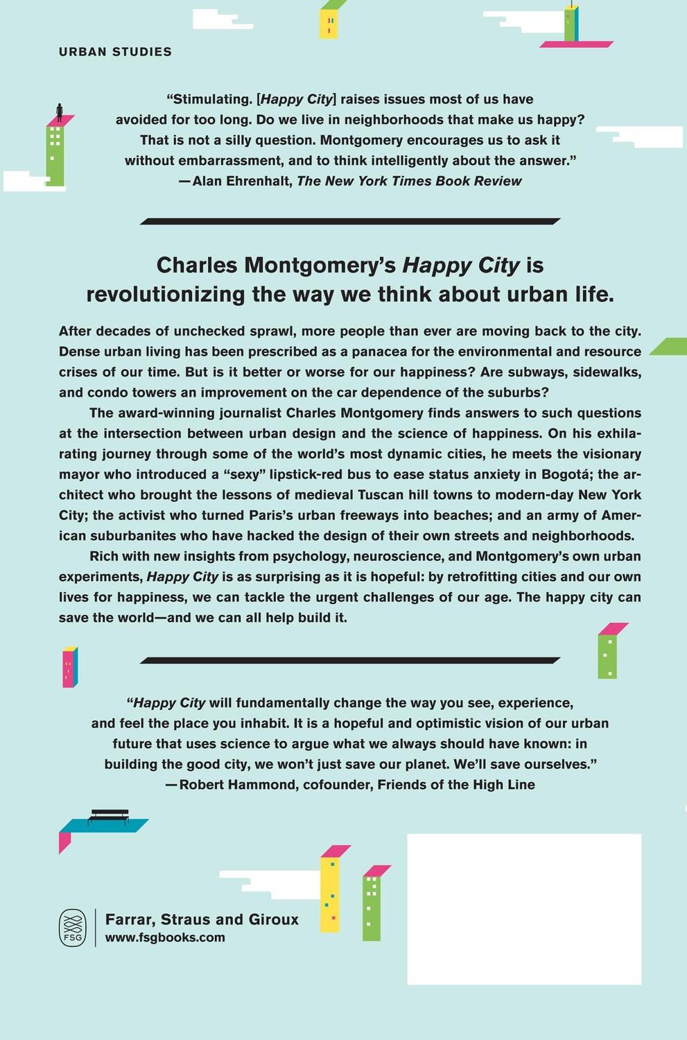 Rückseite: 9780374534882 | Happy City | Transforming Our Lives Through Urban Design | Montgomery