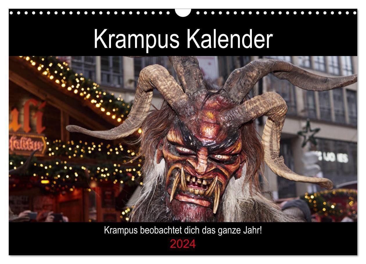 Cover: 9783675562271 | Krampus Kalender 2024 (Wandkalender 2024 DIN A3 quer), CALVENDO...