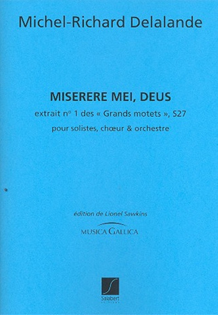 Cover: 9790048003552 | Miserere mei, deus S27 | Michel-Richard Delalande | Partitur