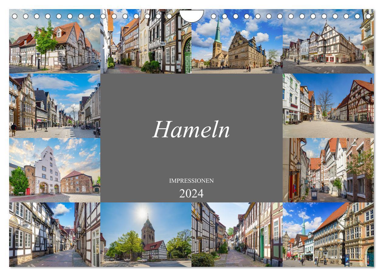 Cover: 9783675940956 | Hameln Stadtansichten (Wandkalender 2024 DIN A4 quer), CALVENDO...