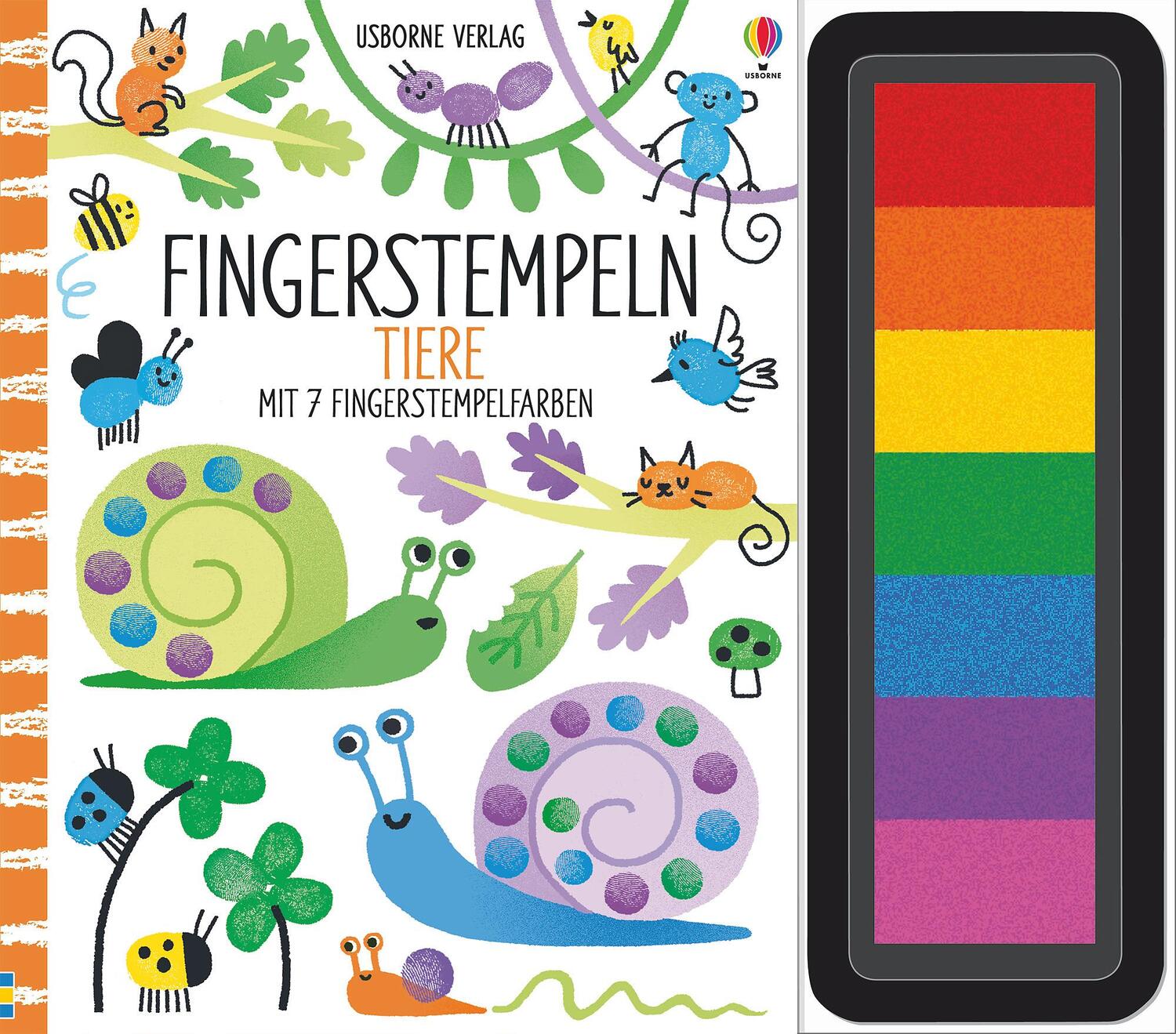 Cover: 9781782324652 | Fingerstempeln: Tiere | mit 7 Fingerstempelfarben | Fiona Watt | Buch