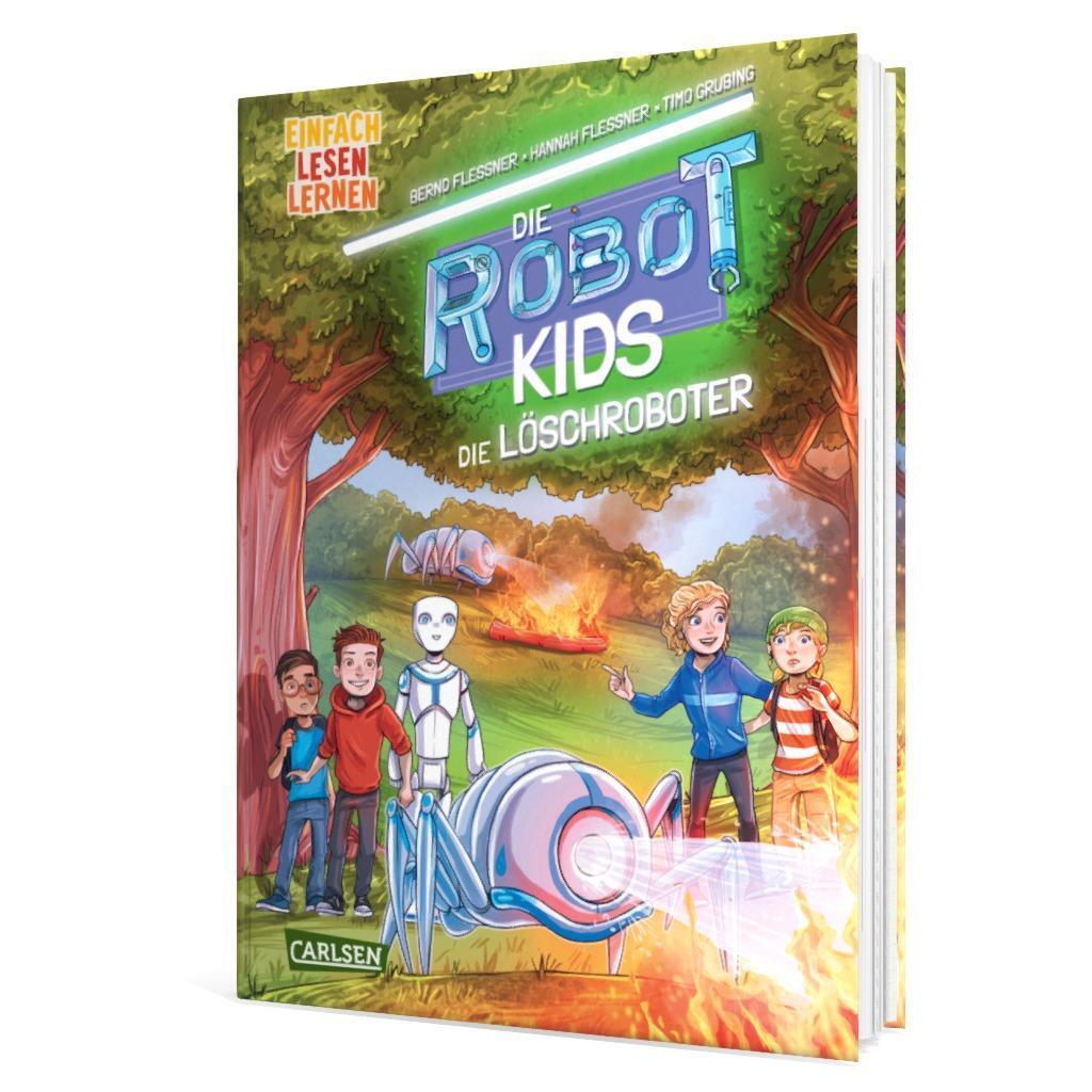 Bild: 9783551690210 | Die Robot-Kids: Die Löschroboter | Bernd Flessner (u. a.) | Buch