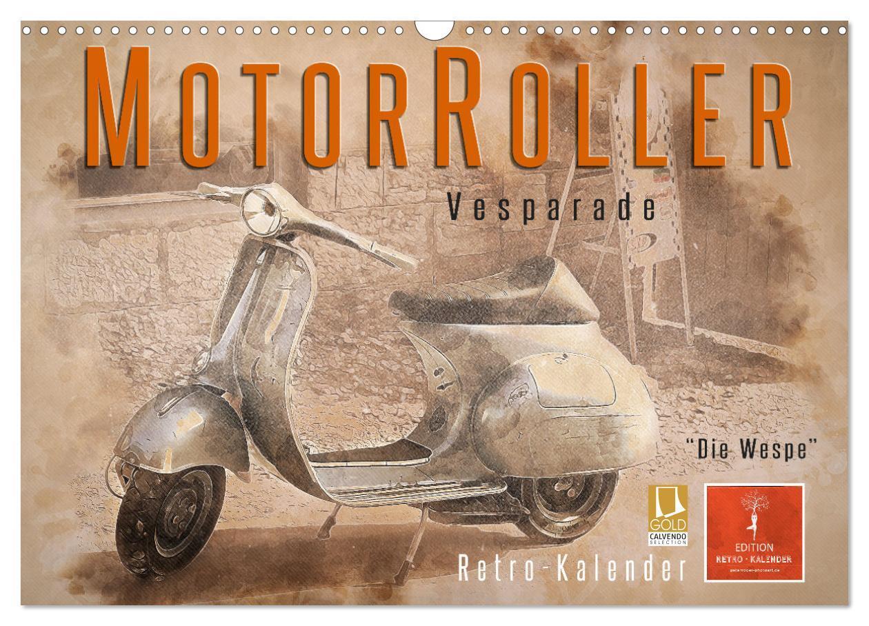 Cover: 9783675749061 | Mototrroller - Vesparade (Wandkalender 2024 DIN A3 quer), CALVENDO...