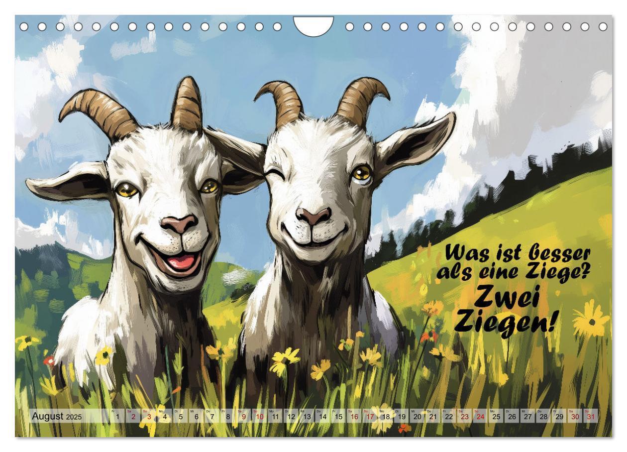 Bild: 9783457186053 | Ziegen, süß aber psycho (Wandkalender 2025 DIN A4 quer), CALVENDO...