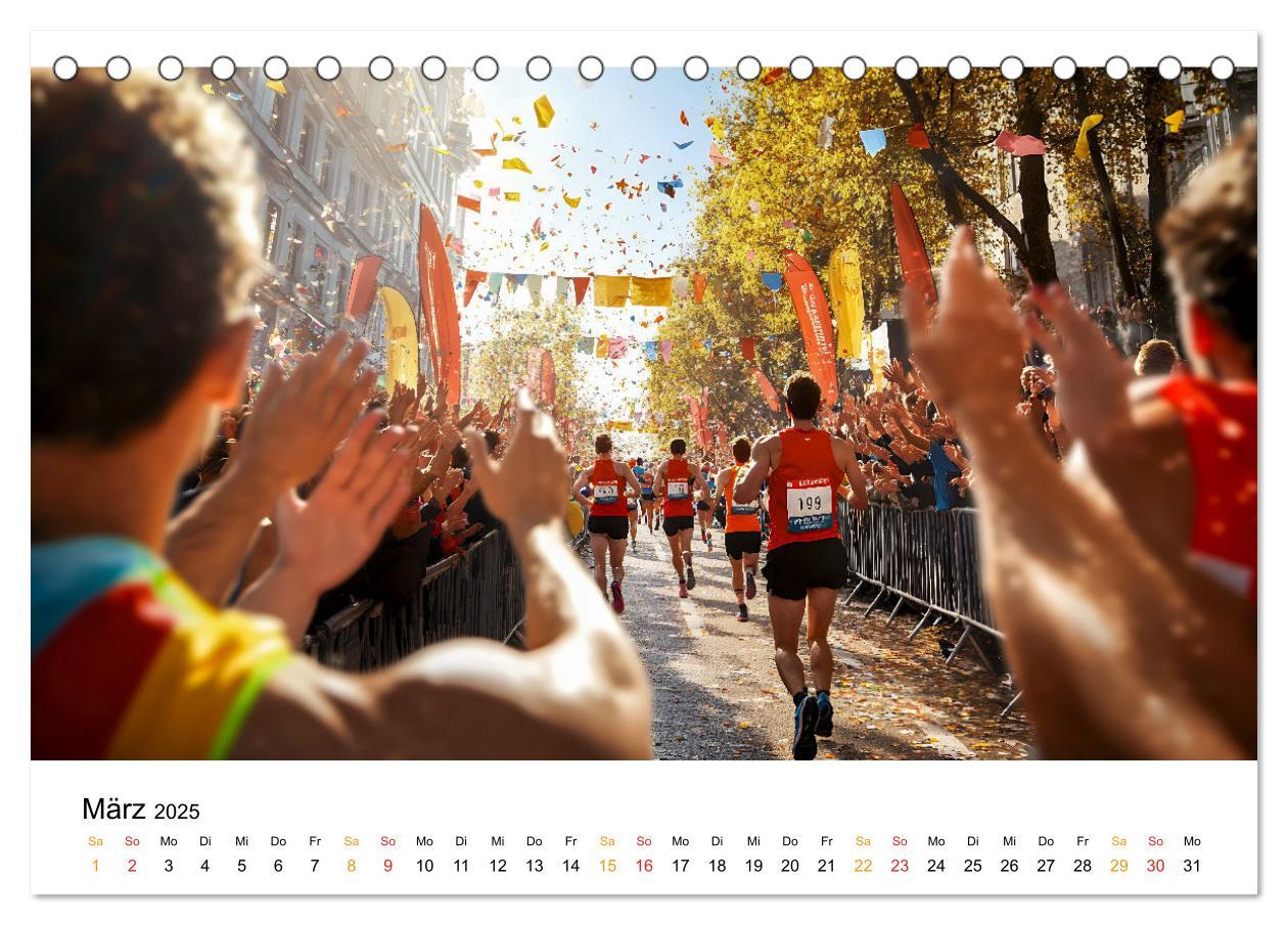 Bild: 9783457233696 | Marathon Power (Tischkalender 2025 DIN A5 quer), CALVENDO...