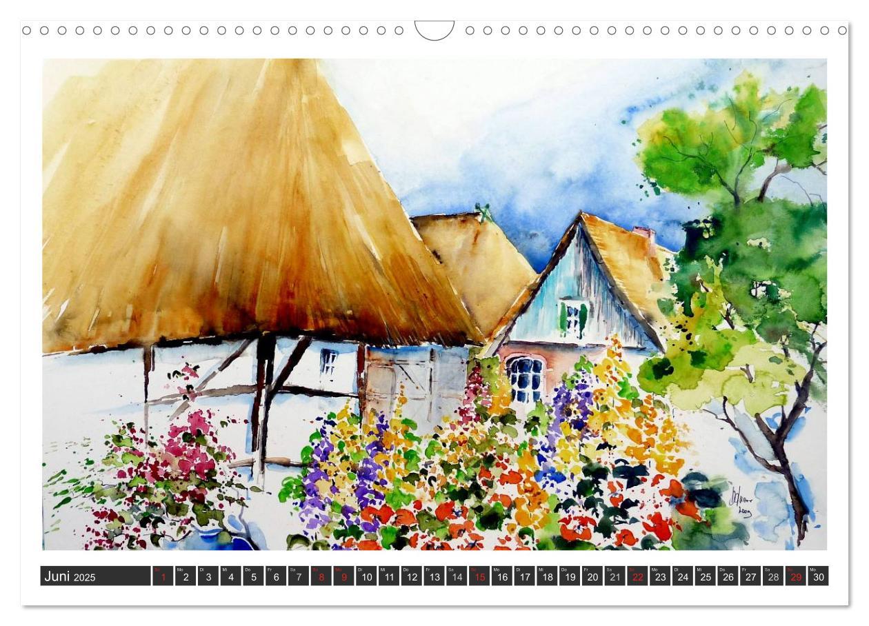 Bild: 9783435814084 | Aquarelle - Fischland-Darß (Wandkalender 2025 DIN A3 quer),...