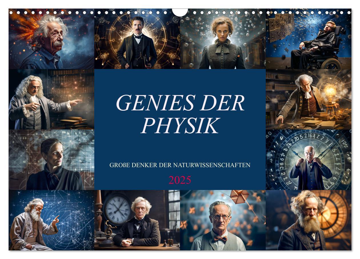 Cover: 9783383888496 | Genies der Physik (Wandkalender 2025 DIN A3 quer), CALVENDO...