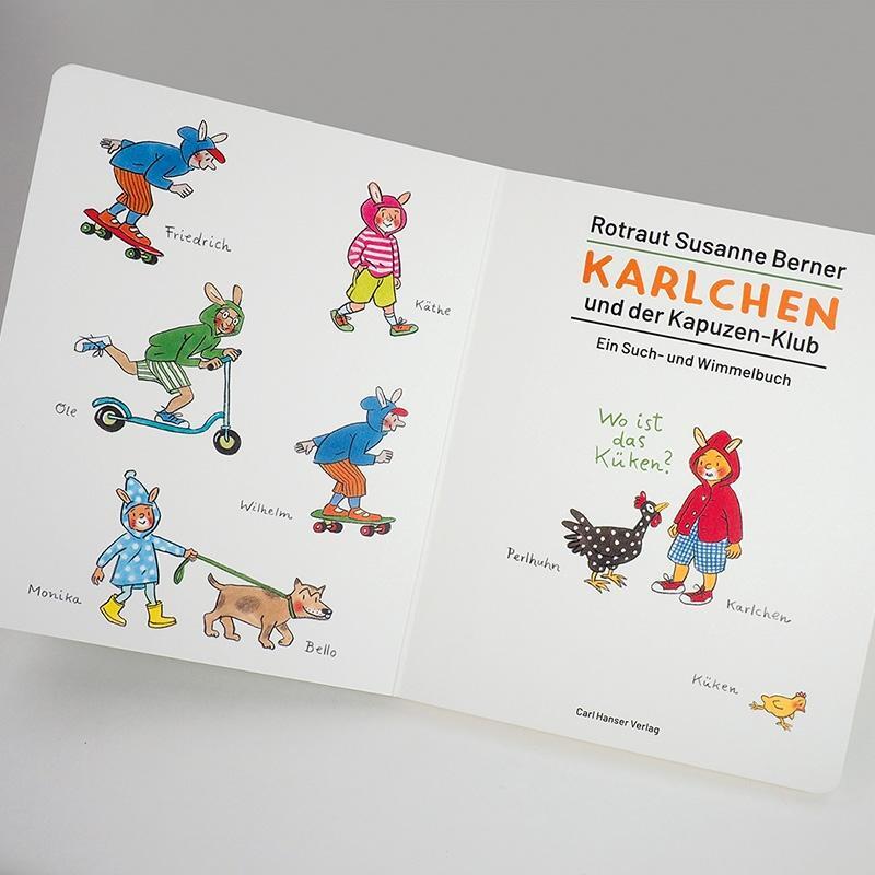 Bild: 9783446271289 | Karlchen und der Kapuzen-Klub | Ein Such- und Wimmelbuch | Berner