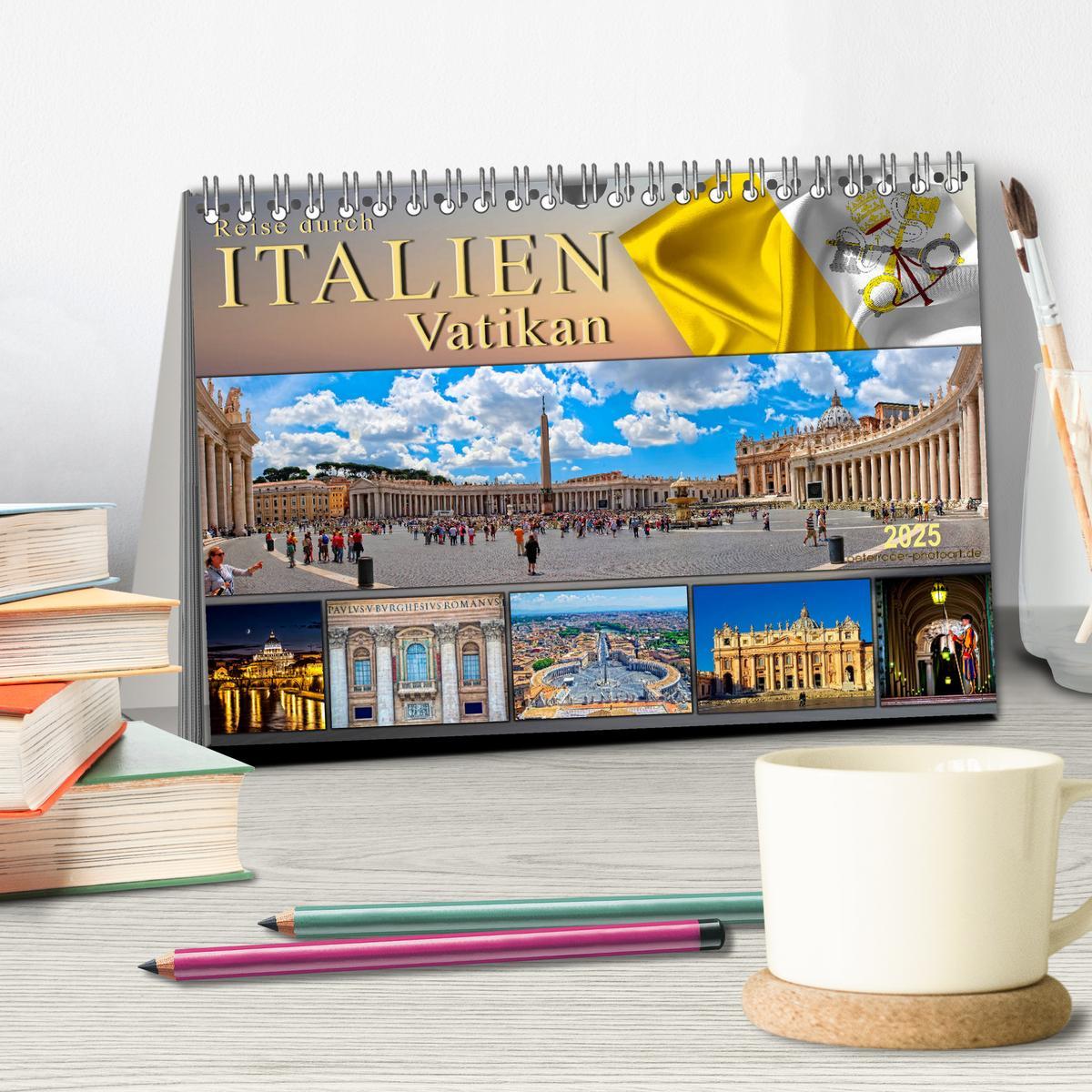 Bild: 9783435452286 | Reise durch Italien Vatikan (Tischkalender 2025 DIN A5 quer),...