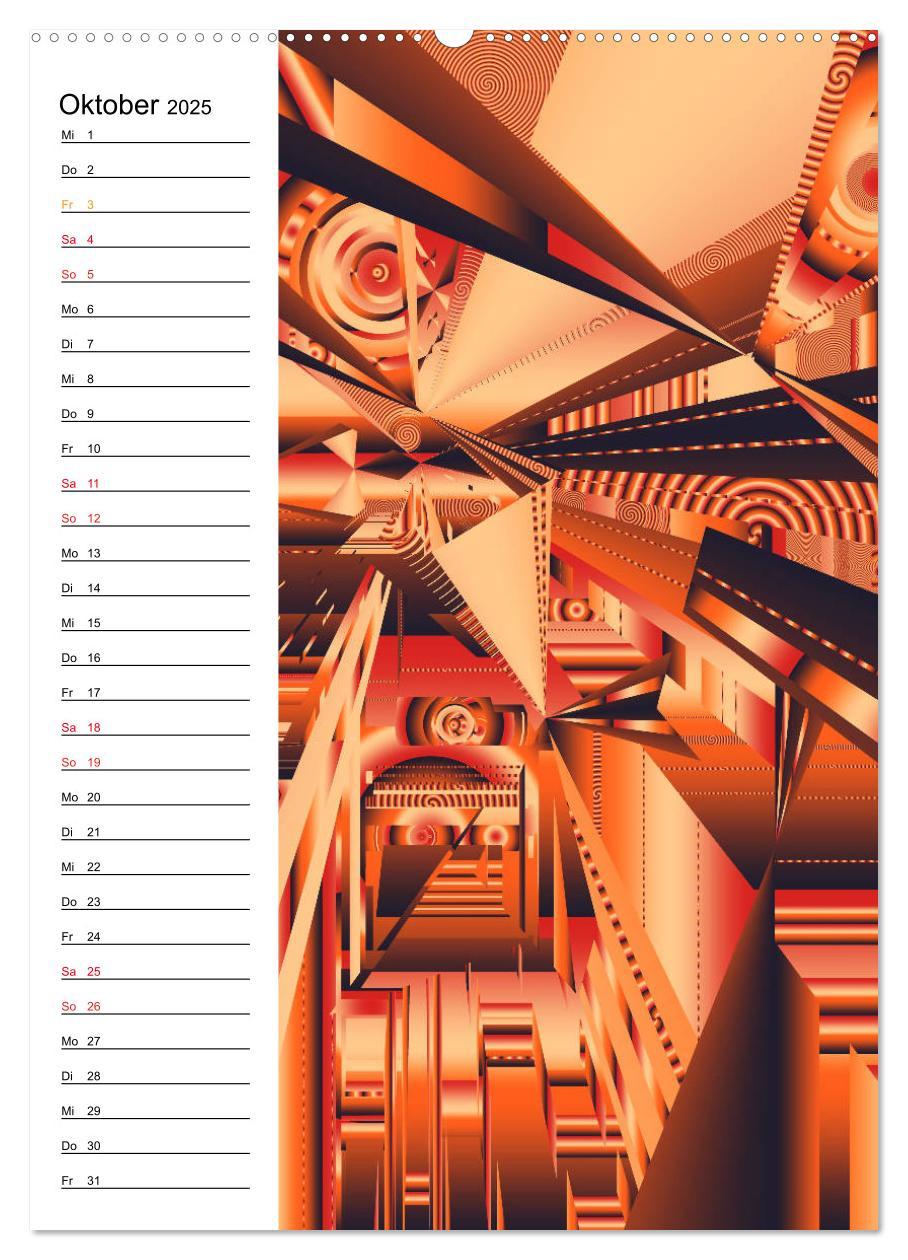 Bild: 9783435935680 | Geometrische Raumeindrücke Planer (Wandkalender 2025 DIN A2 hoch),...