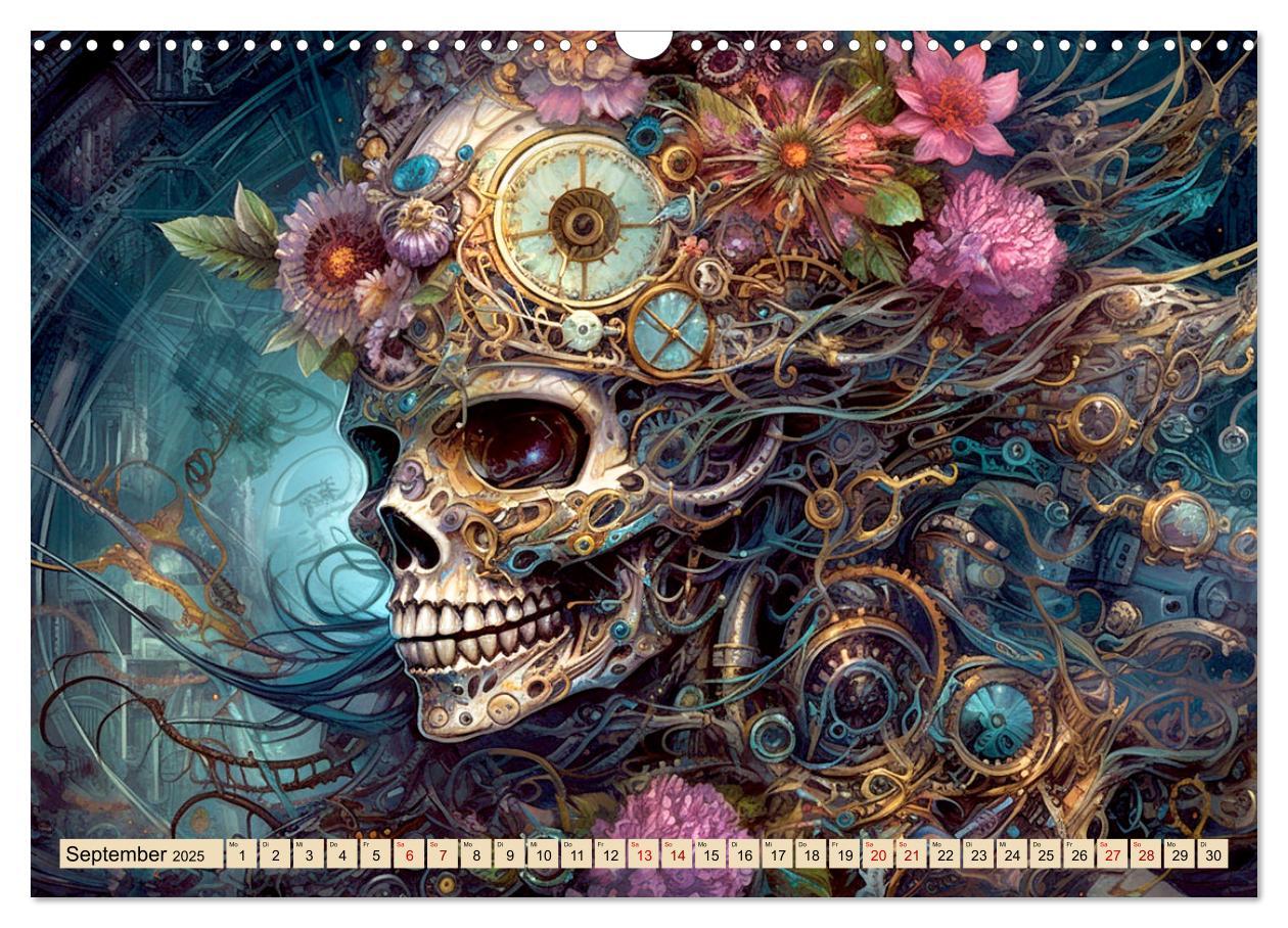 Bild: 9783383871528 | Floraler Steampunk (Wandkalender 2025 DIN A3 quer), CALVENDO...