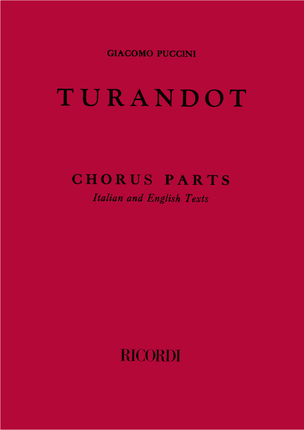 Cover: 9790041341613 | Turandot | Parti Coro/ Chorus Parts | Giacomo Puccini | Partitur