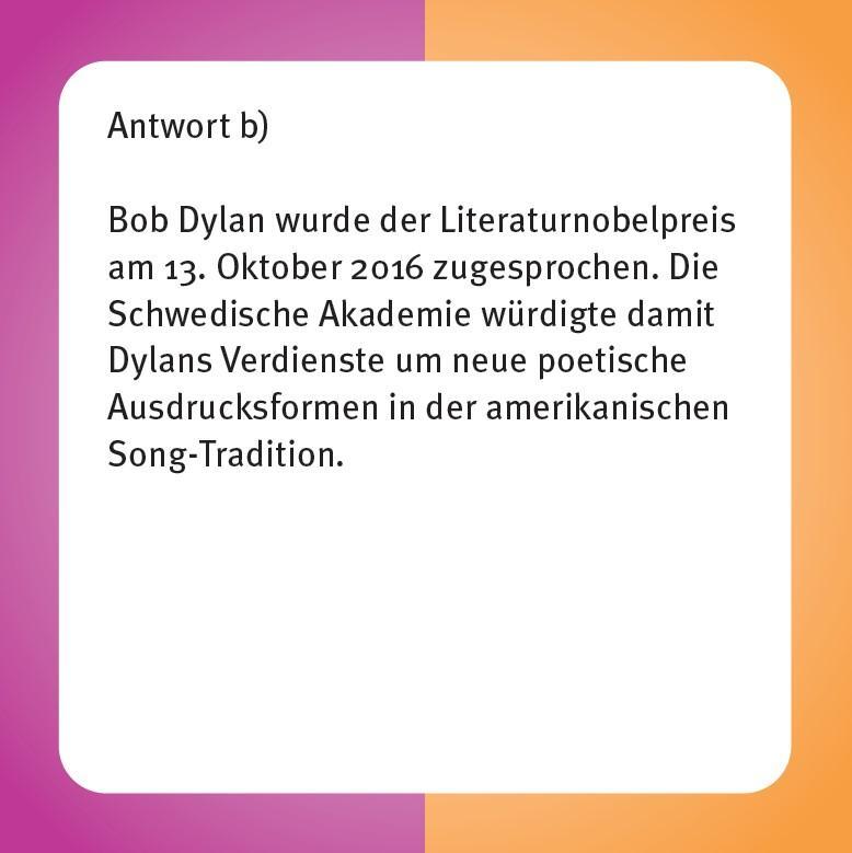 Bild: 4250364119115 | Das Bob Dylan-Quiz | 66 Fragen für Fans | Steffen Radlmaier | Spiel