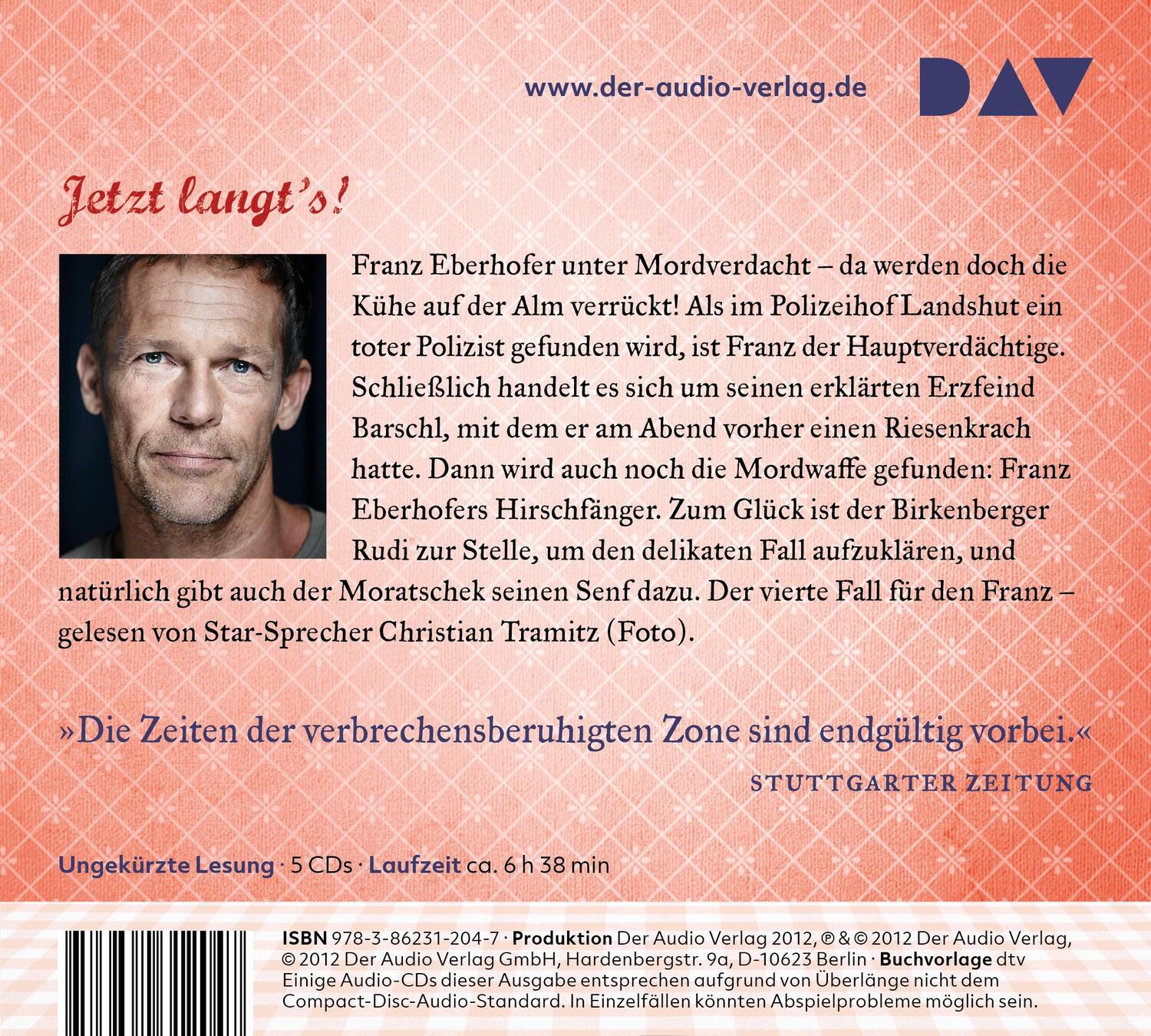 Rückseite: 9783862312047 | Grießnockerlaffäre | Rita Falk | Audio-CD | Franz Eberhofer | Deutsch