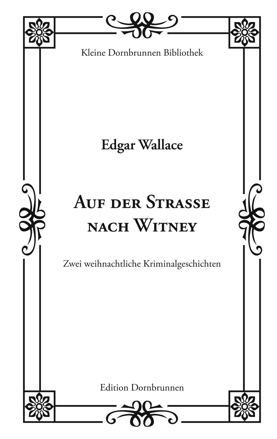 Cover: 9783943275537 | Auf der Straße nach Witney | Auf der Straße nach Witney | Wallace