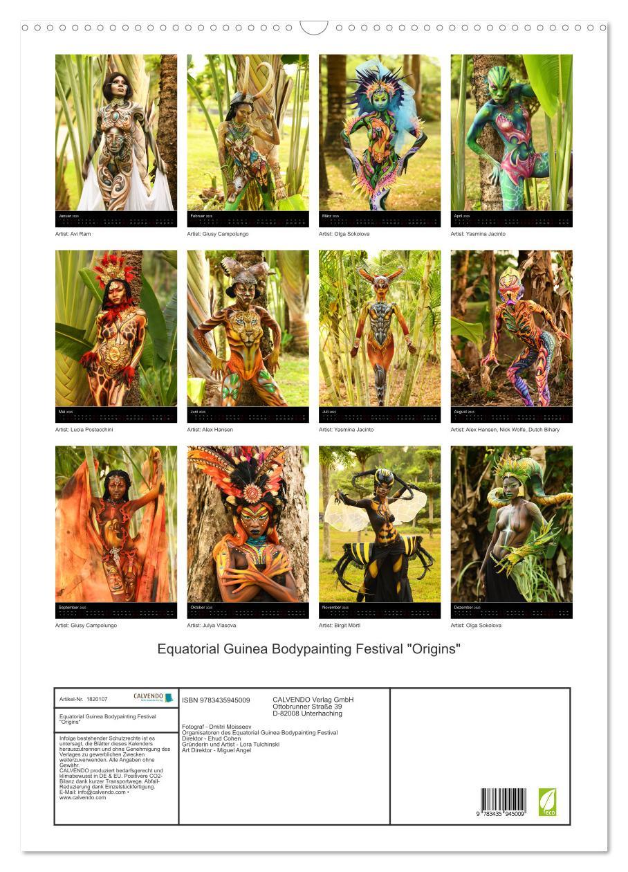 Bild: 9783435945009 | Equatorial Guinea Bodypainting Festival "Origins" (Wandkalender...